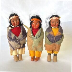 Skookum Native American Dolls 'Bully Good" Set of 3 child